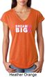 Breast Cancer Awareness Dream Big Ladies Tri Blend V-Neck Shirt