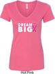 Breast Cancer Awareness Dream Big Ladies V-Neck Shirt