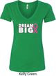 Breast Cancer Awareness Dream Big Ladies V-Neck Shirt