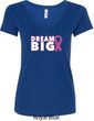Breast Cancer Awareness Dream Big Ladies V-Neck Shirt