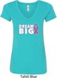 Breast Cancer Awareness Dream Big Ladies V-Neck Shirt