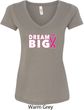 Breast Cancer Awareness Dream Big Ladies V-Neck Shirt