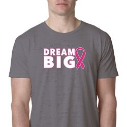 Breast Cancer Awareness Dream Big Mens Burnout Shirt