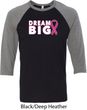 Breast Cancer Awareness Dream Big Mens Raglan Shirt