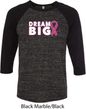 Breast Cancer Awareness Dream Big Mens Raglan Shirt