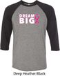 Breast Cancer Awareness Dream Big Mens Raglan Shirt
