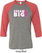 Breast Cancer Awareness Dream Big Mens Raglan Shirt
