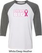 Breast Cancer Awareness Dream Big Mens Raglan Shirt