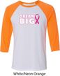 Breast Cancer Awareness Dream Big Mens Raglan Shirt