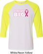 Breast Cancer Awareness Dream Big Mens Raglan Shirt
