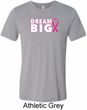 Breast Cancer Awareness Dream Big Mens Tri Blend Crewneck Shirt