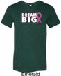 Breast Cancer Awareness Dream Big Mens Tri Blend Crewneck Shirt