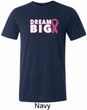 Breast Cancer Awareness Dream Big Mens Tri Blend Crewneck Shirt