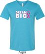 Breast Cancer Awareness Dream Big Mens Tri Blend V-neck Shirt