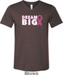 Breast Cancer Awareness Dream Big Mens Tri Blend V-neck Shirt