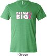 Breast Cancer Awareness Dream Big Mens Tri Blend V-neck Shirt