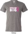 Breast Cancer Awareness Dream Big Mens Tri Blend V-neck Shirt