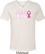Breast Cancer Awareness Dream Big Mens Tri Blend V-neck Shirt