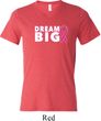 Breast Cancer Awareness Dream Big Mens Tri Blend V-neck Shirt
