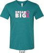 Breast Cancer Awareness Dream Big Mens Tri Blend V-neck Shirt