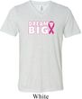 Breast Cancer Awareness Dream Big Mens Tri Blend V-neck Shirt