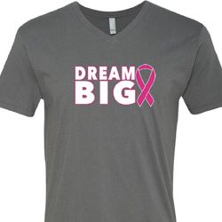 Breast Cancer Awareness Dream Big Mens V-Neck Shirt