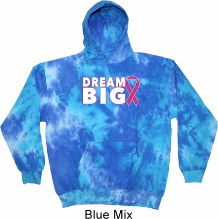 Breast Cancer Awareness Dream Big Tie Dye Hoodie