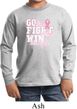Breast Cancer Awareness Go Fight Win Kids Long Sleeve Shirt