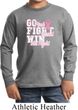 Breast Cancer Awareness Go Fight Win Kids Long Sleeve Shirt
