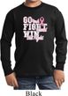 Breast Cancer Awareness Go Fight Win Kids Long Sleeve Shirt