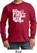 Breast Cancer Awareness Go Fight Win Kids Long Sleeve Shirt