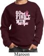 Breast Cancer Awareness Go Fight Win Kids Sweat Shirt