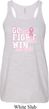 Breast Cancer Awareness Go Fight Win Ladies Flowy Racerback Tanktop