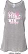 Breast Cancer Awareness Go Fight Win Ladies Flowy Racerback Tanktop