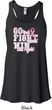 Breast Cancer Awareness Go Fight Win Ladies Flowy Racerback Tanktop
