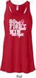Breast Cancer Awareness Go Fight Win Ladies Flowy Racerback Tanktop
