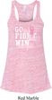 Breast Cancer Awareness Go Fight Win Ladies Flowy Racerback Tanktop