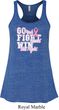 Breast Cancer Awareness Go Fight Win Ladies Flowy Racerback Tanktop