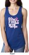 Breast Cancer Awareness Go Fight Win Ladies Ideal Tank Top