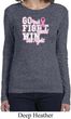 Breast Cancer Awareness Go Fight Win Ladies Long Sleeve Shirt