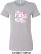Breast Cancer Awareness Go Fight Win Ladies Longer Length Shirt