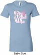 Breast Cancer Awareness Go Fight Win Ladies Longer Length Shirt