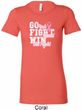 Breast Cancer Awareness Go Fight Win Ladies Longer Length Shirt