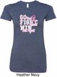 Breast Cancer Awareness Go Fight Win Ladies Longer Length Shirt