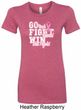 Breast Cancer Awareness Go Fight Win Ladies Longer Length Shirt