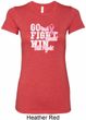Breast Cancer Awareness Go Fight Win Ladies Longer Length Shirt