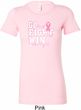 Breast Cancer Awareness Go Fight Win Ladies Longer Length Shirt