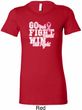 Breast Cancer Awareness Go Fight Win Ladies Longer Length Shirt