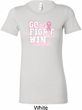 Breast Cancer Awareness Go Fight Win Ladies Longer Length Shirt