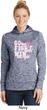 Breast Cancer Awareness Go Fight Win Ladies Moisture Wicking Hoodie